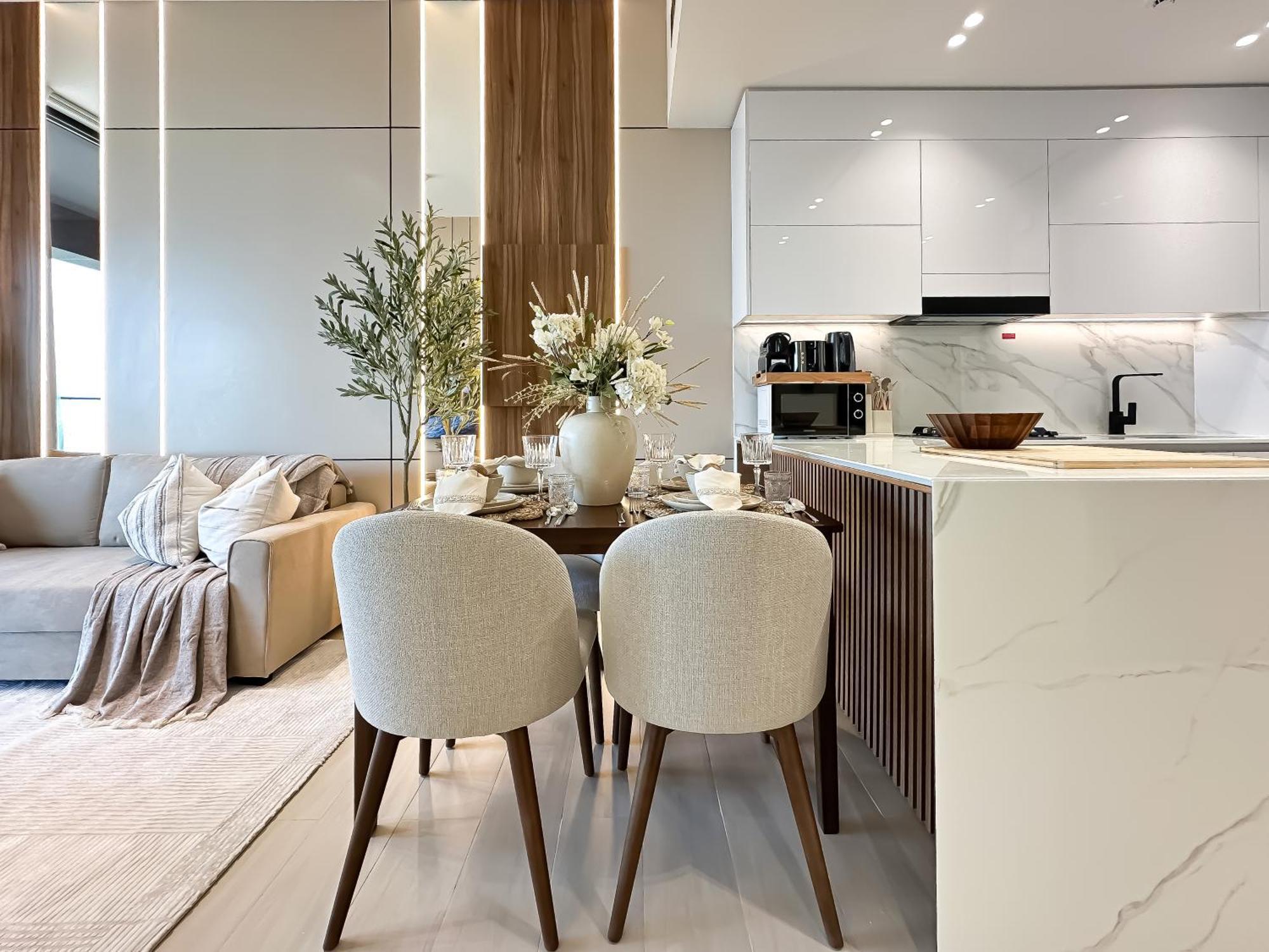 Trophy-cultivate Retreat With Statement Design Apartment